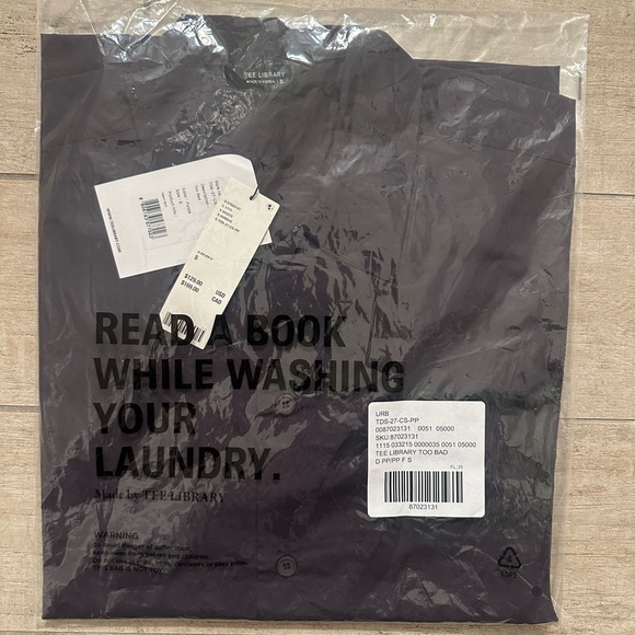 NWT "TOO BAD" collared shirt by Tee Library - Picture 5 of 14